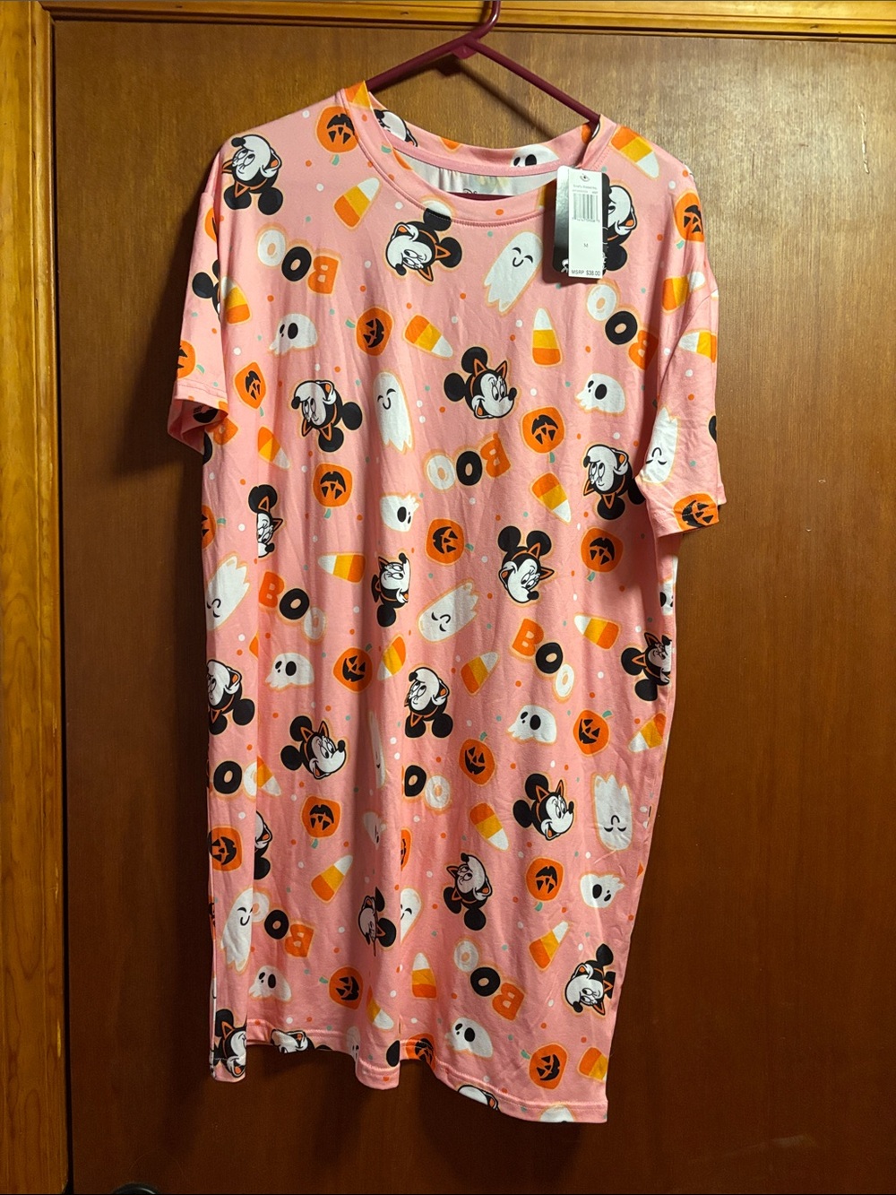 Disney Pink Mickey Mouse Halloween Short Sleeve Nightshirt